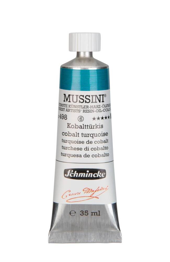 Schmincke Mussini Artist Yağlı Boya 35 ml 498 Cobalt Turquoise Seri 6