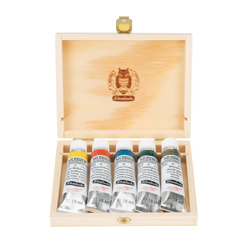 Schmincke Mussini Oil Paint Glazing Set 5 x 15 ml Tube 70719