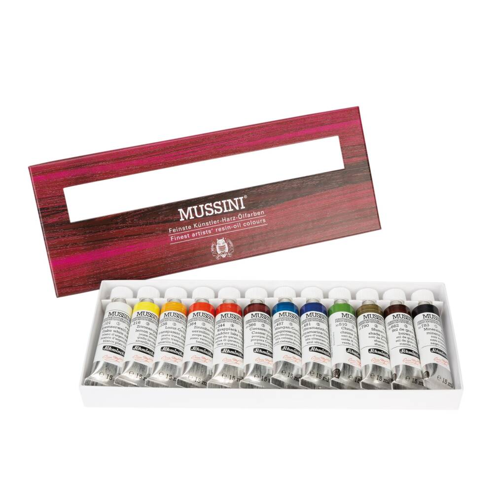 Schmincke Mussini Oil Paint Set 12 x 15 ml Tube 70012