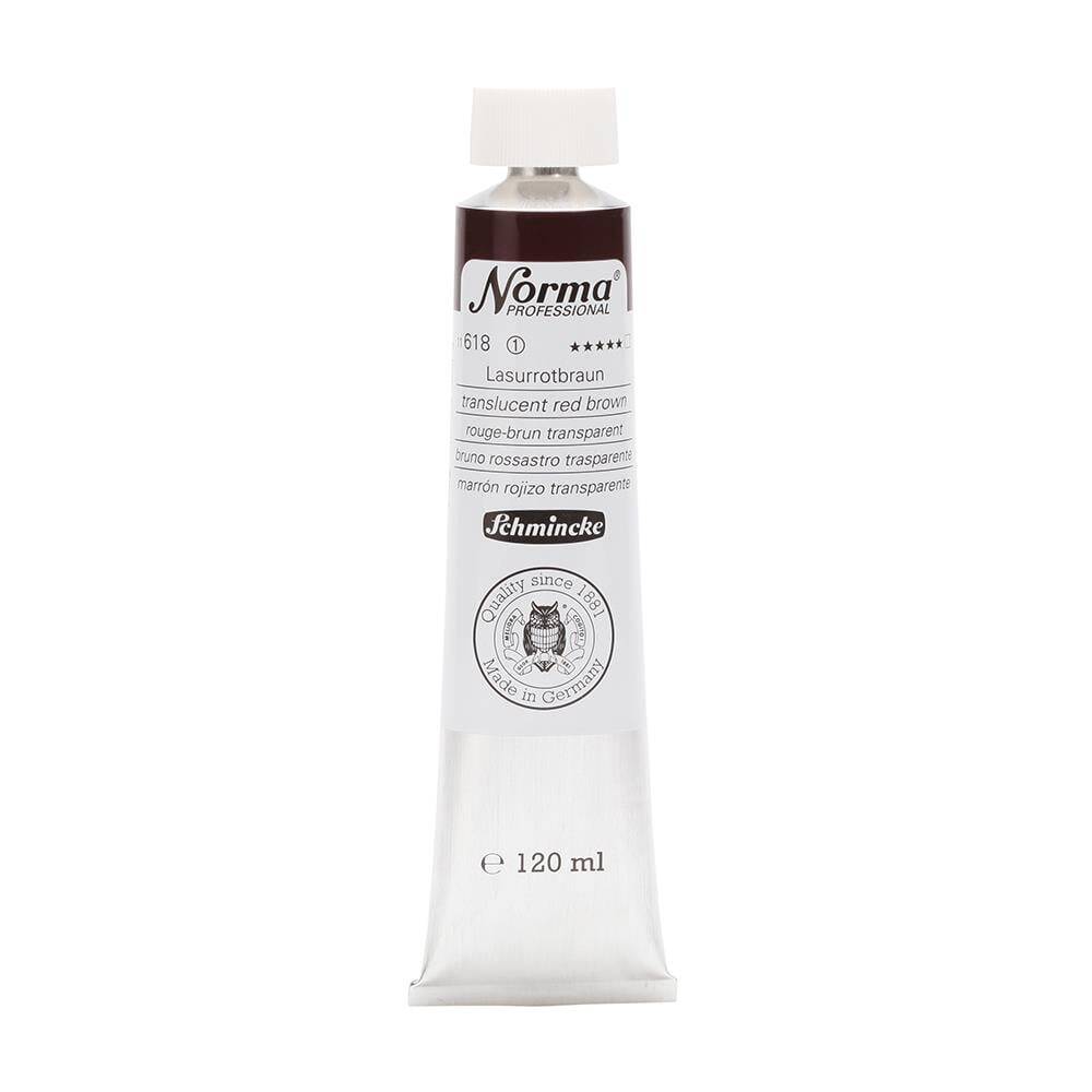 Schmincke Norma Profesyonel 120 ml 618 Translucent Red Bro