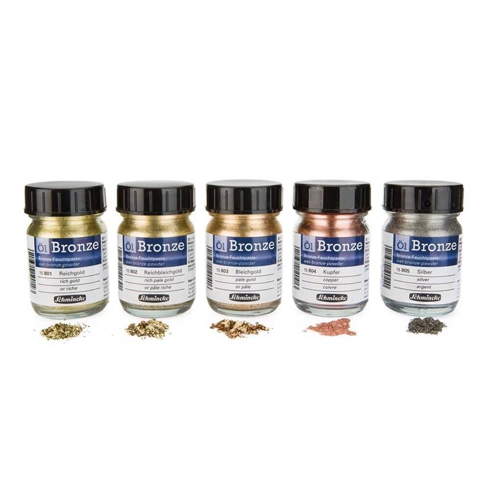 Schmincke Oil Bronze Yağlı Boya Yaldız Pigment 50 ml 801 Rich Gold