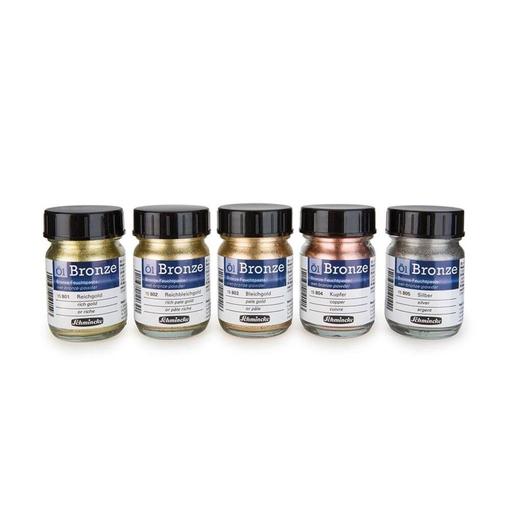 Schmincke Oil Bronze Yağlı Boya Yaldız Pigment 50 ml 801 Rich Gold