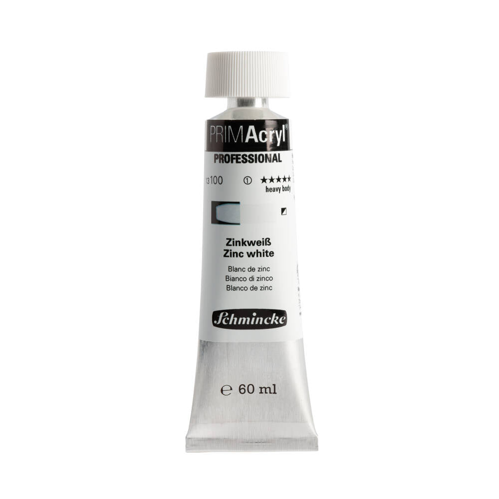 Schmincke Primacryl Artist Acrylic Paint 100 Zinc White 60 ml