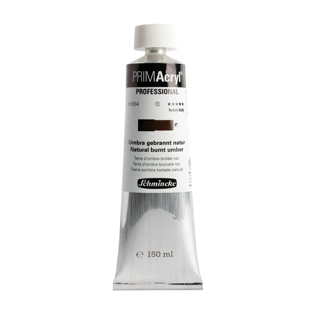 Schmincke Primacryl Artist Akrilik Boya 150 ml 684 Natural Burnt Umber Seri 1