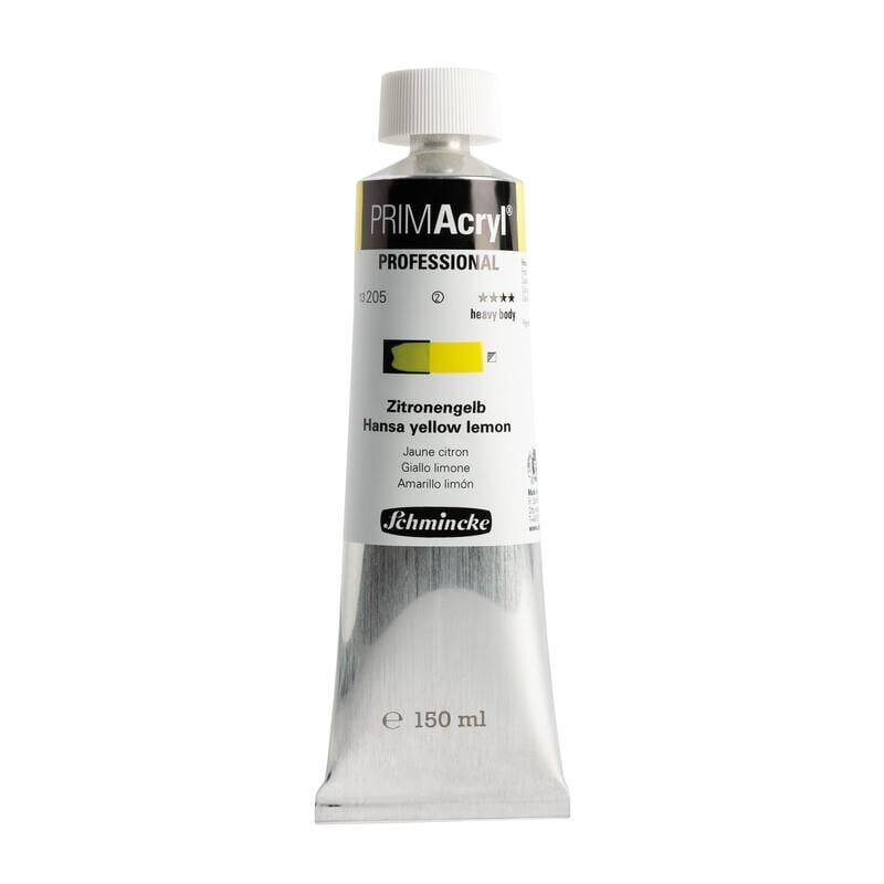 Schmincke Primacryl Artist Acrylic Paint 150 ml Series 2 205 Hansa Yellow Lemon