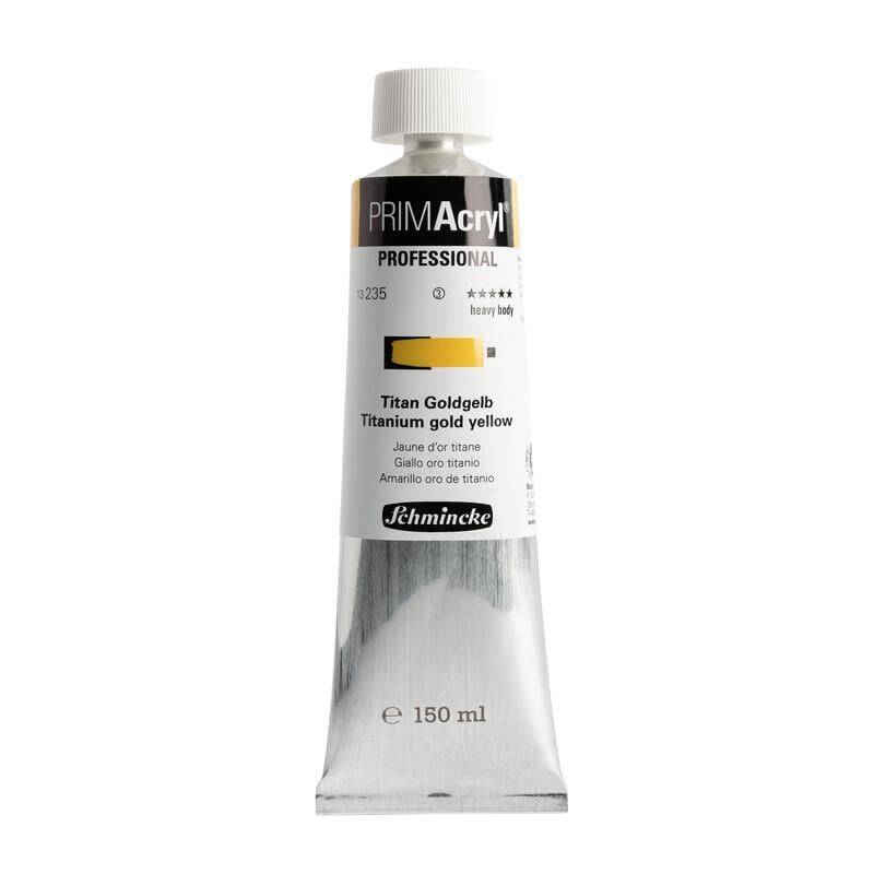 Schmincke Primacryl Artist Akrilik Boya 150 ml 235 Titanium Gold Yellow Seri 3