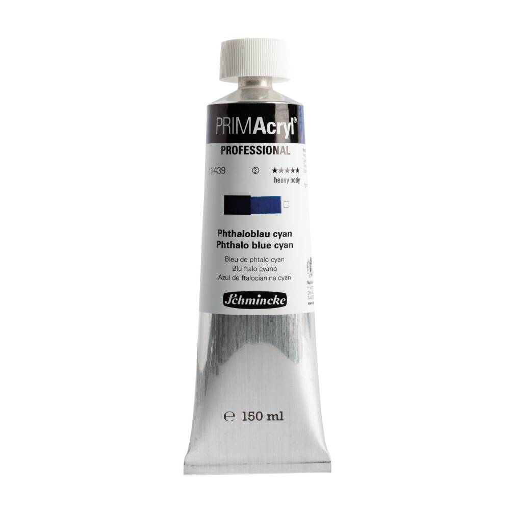 Schmincke Primacryl Artist Akrilik Boya 150 ml 439 Phthalo Blue Cyan Seri 3