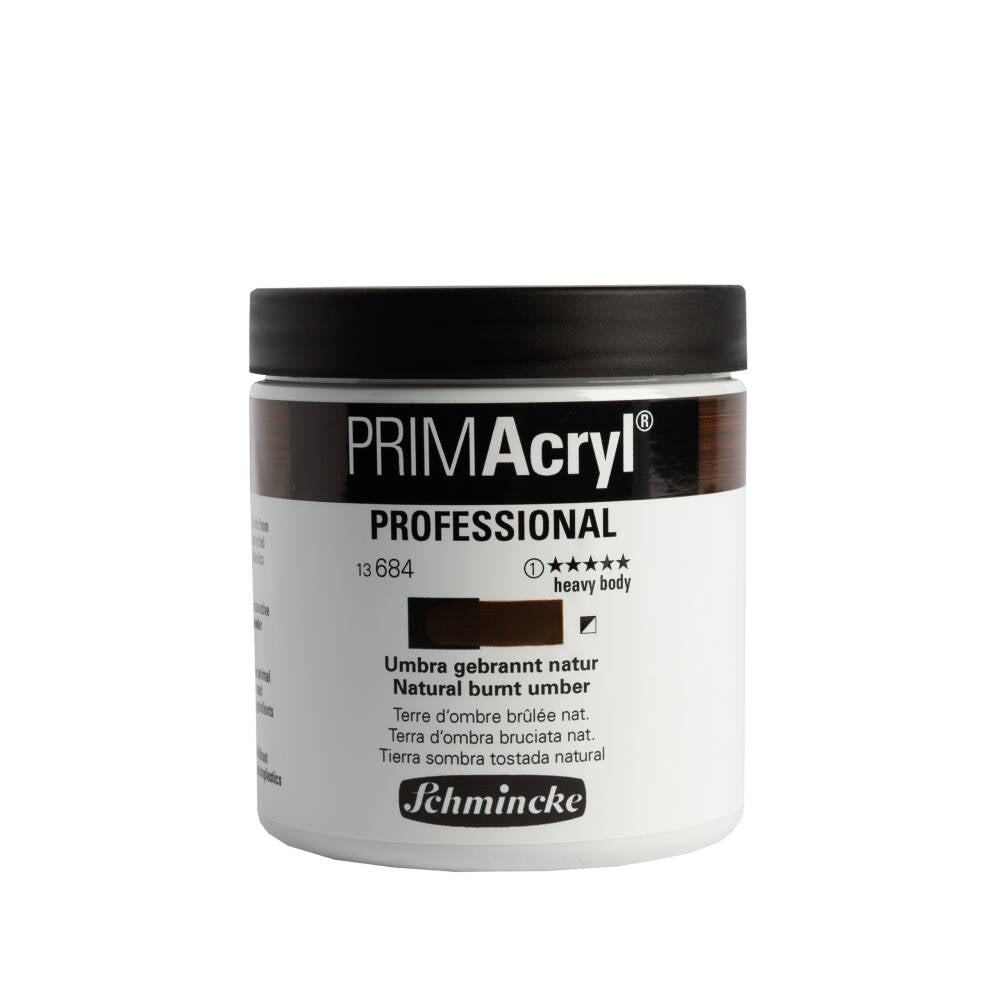 Schmincke Primacryl Artist Akrilik Boya 237 ml 684 Natural burnt umber Seri 1