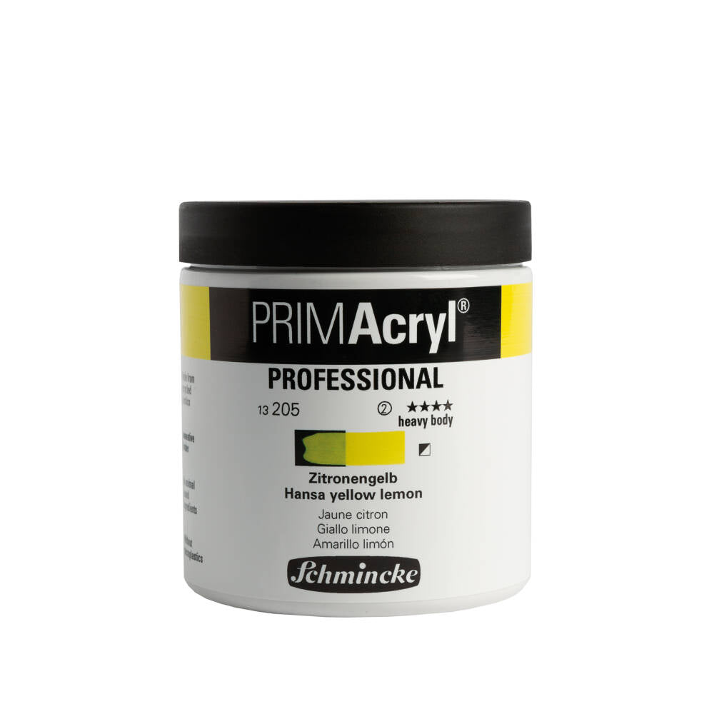 Schmincke Primacryl Artist Acrylic Paint 237 ml Series 2 205 Hansa yellow lemon