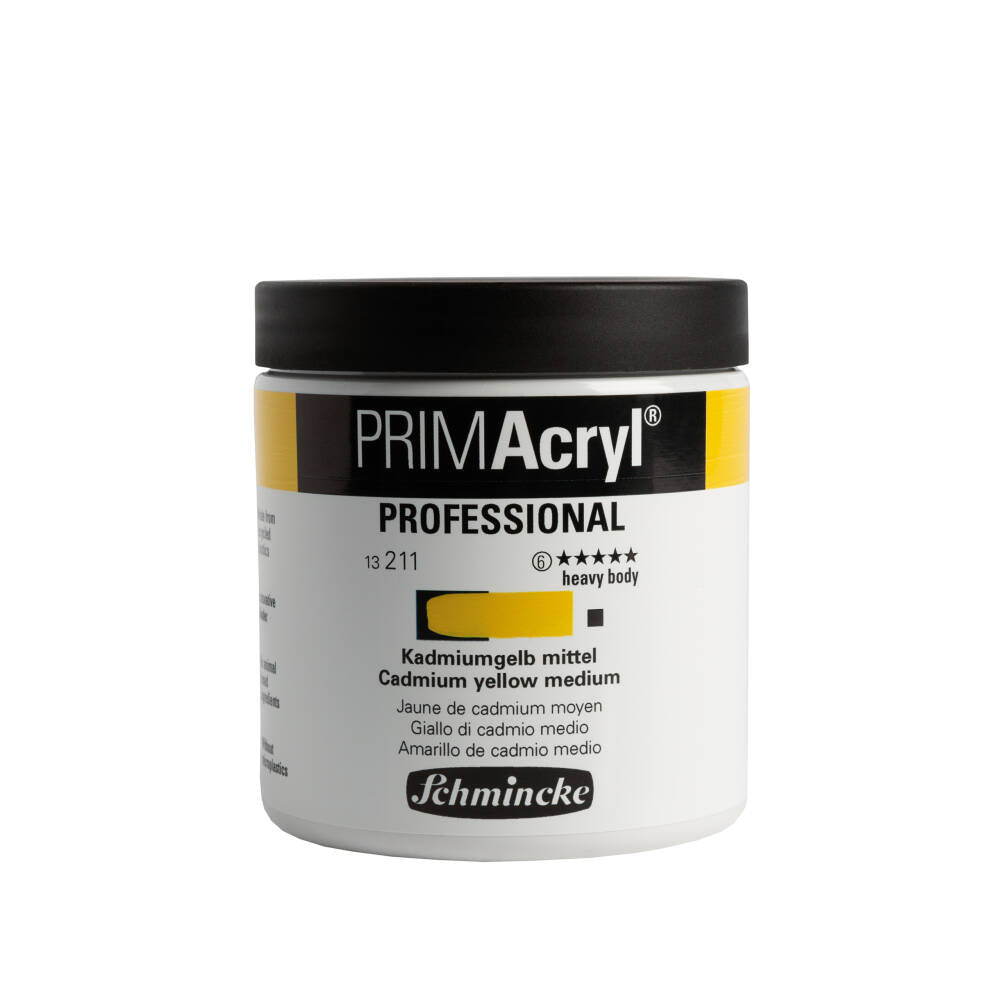 Schmincke Primacryl Artist Acrylic Paint 237 ml Series 6 211 Cadmium yellow medium