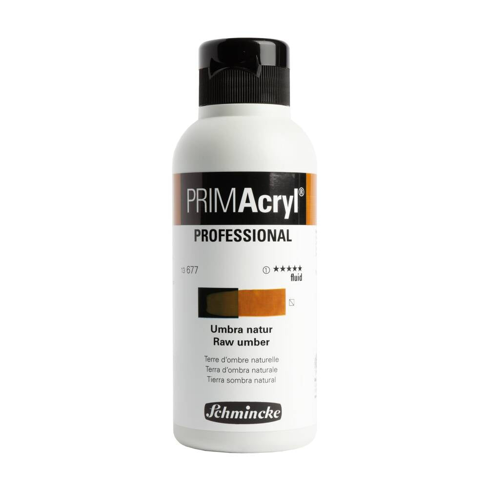 Schmincke Primacryl Artist Akrilik Boya 250 ml 677 Raw Umber Fluid Seri 1