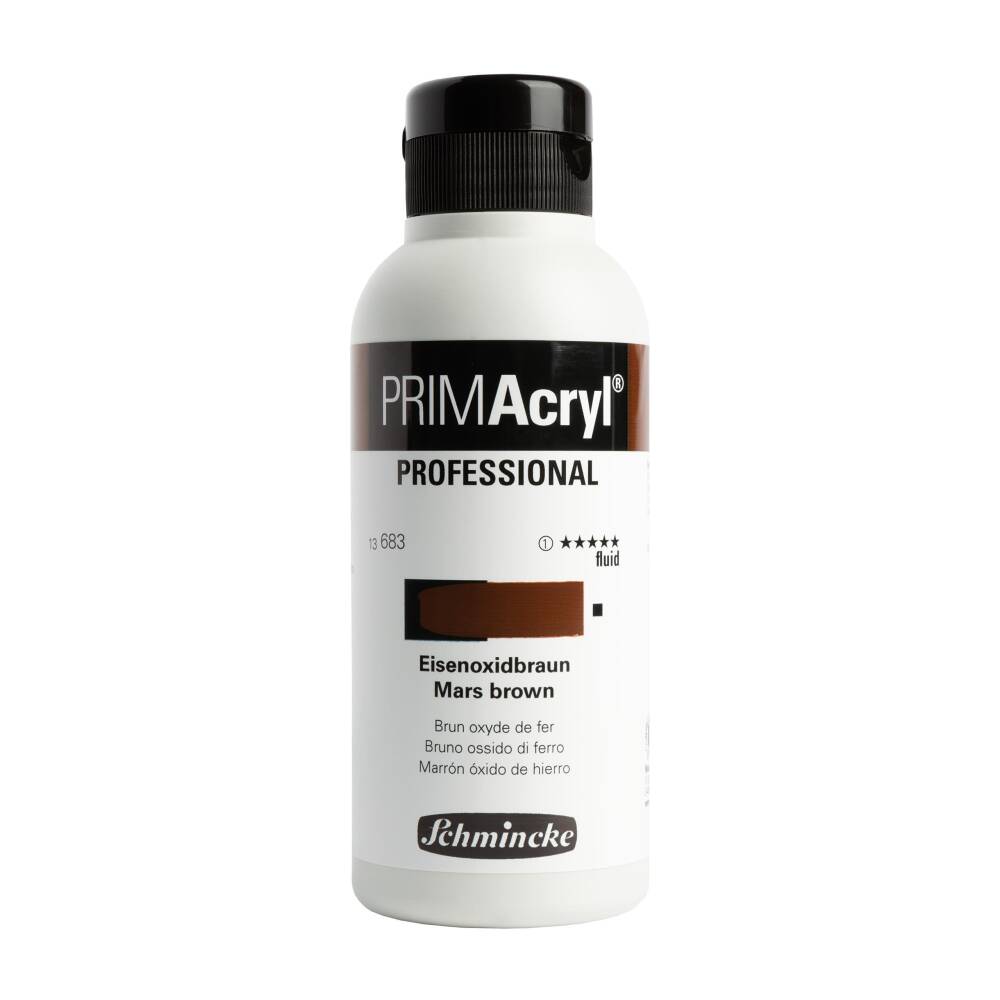Schmincke Primacryl Artist Akrilik Boya 250 ml 683 Mars Brown Fluid Seri 1