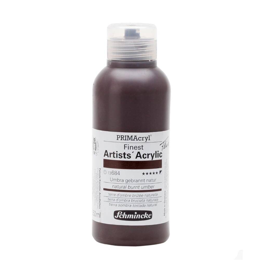 Schmincke Primacryl Artist Akrilik Boya 250 ml 684 Natural Burnt Umber Seri 1