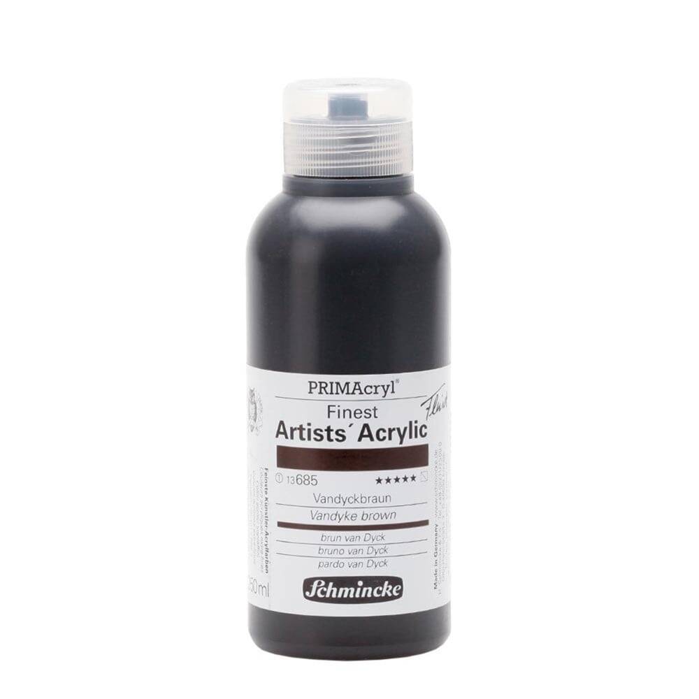 Schmincke Primacryl Artist Akrilik Boya 250 ml 685 Vandyke Brown  Seri 1