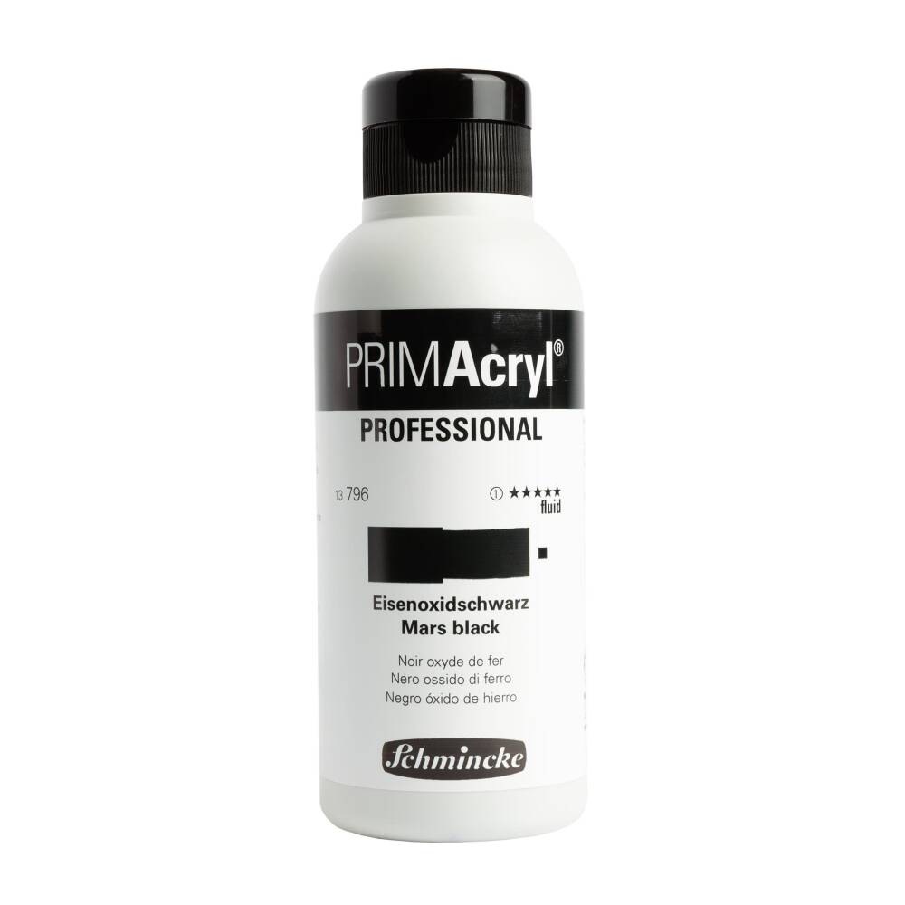 Schmincke Primacryl Artist Akrilik Boya 250 ml 796 Mars black Fluid Seri 1