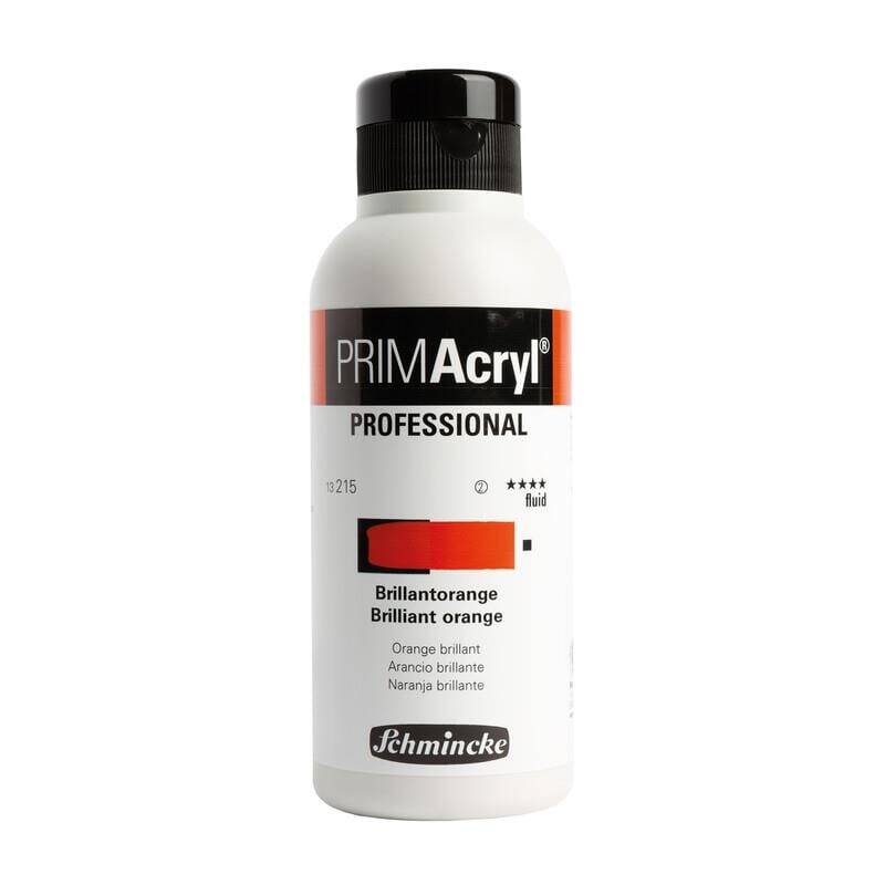 Schmincke Primacryl Artist Akrilik Boya 250 ml 215 Brilliant Orange Fluid Seri 2
