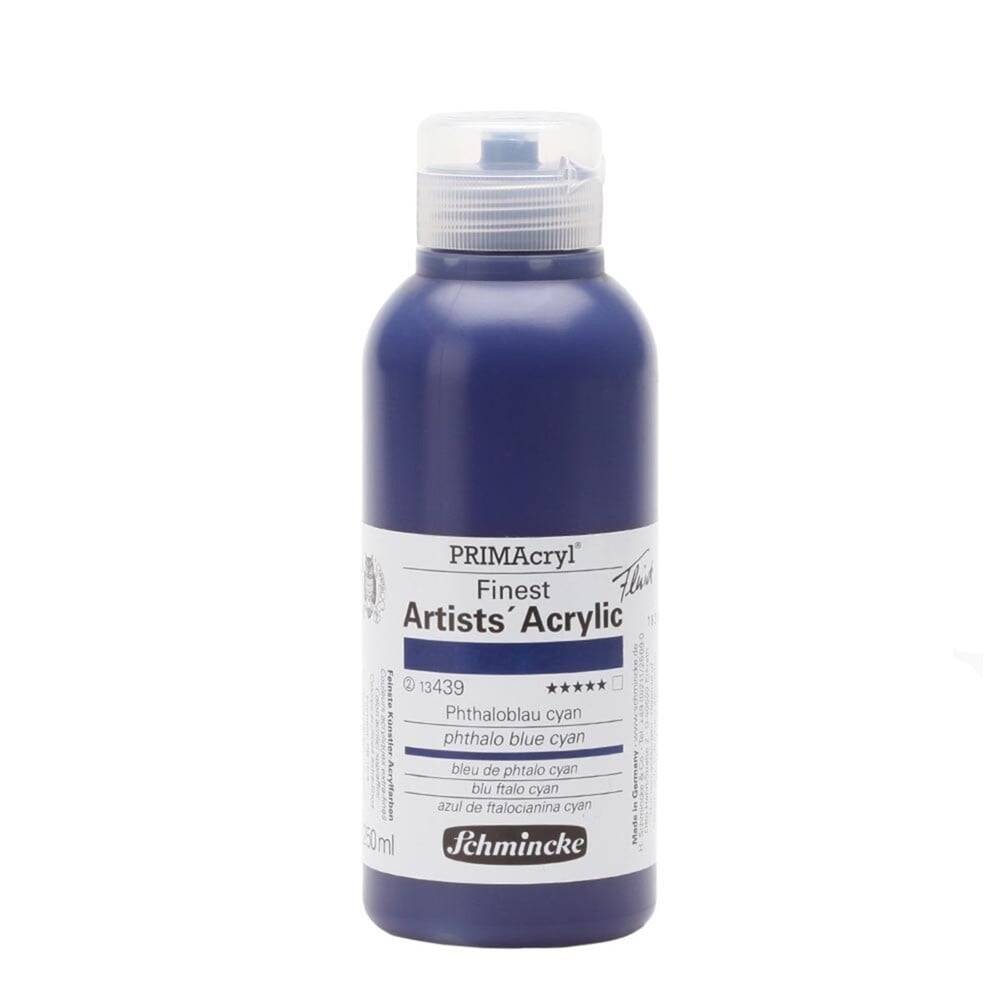 Schmincke Primacryl Artist Akrilik Boya 250 ml 439 Phthalo Blue Cyan Seri 3