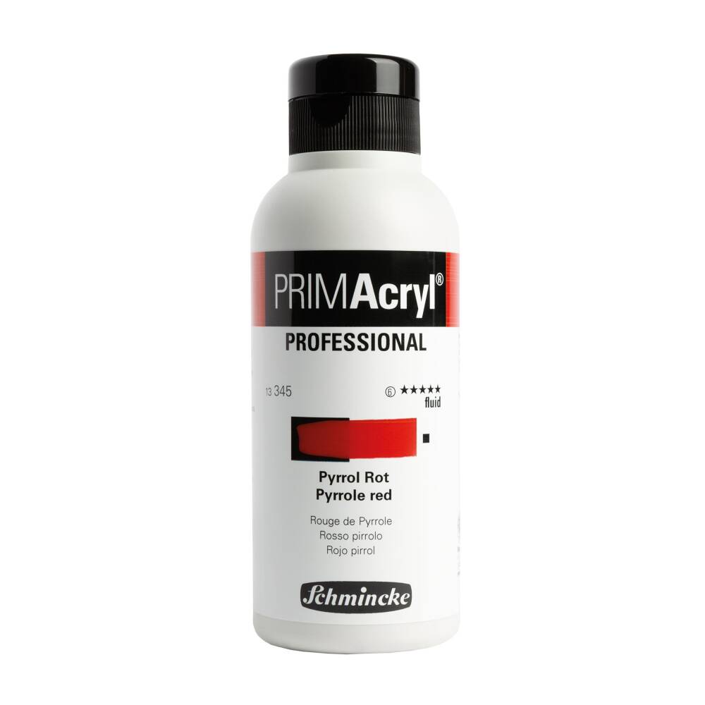 Schmincke Primacryl Artist Akrilik Boya 250 ml 345 Pyrrole Red Fluid Seri 6