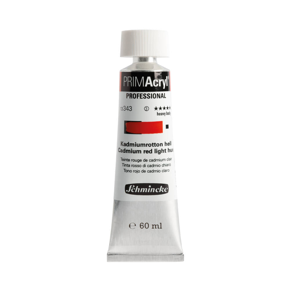 Schmincke Primacryl Artist Acrylic Paint 343 Cadmium Red Light Hue 60 ml