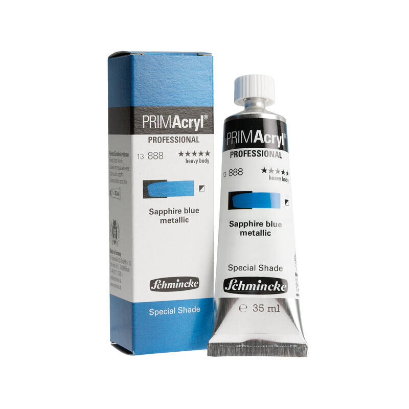 Schmincke Primacryl Artist Akrilik Boya 35 ml 888 Sapphire Blue Metallic