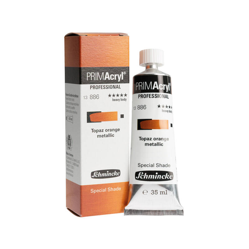 Schmincke Primacryl Artist Akrilik Boya 35 ml 886 Topaz Orange Metallic