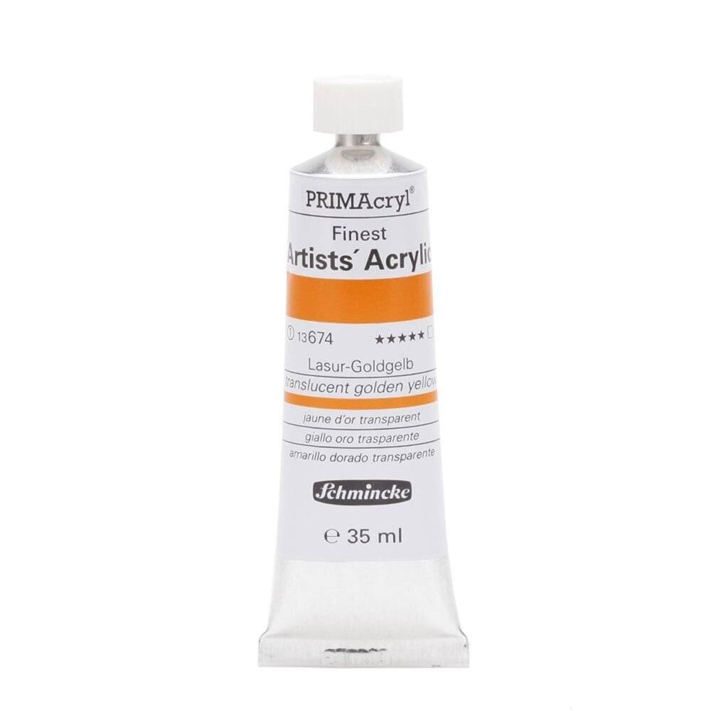 Schmincke Primacryl Artist Akrilik Boya 35 ml 674 Translucent Golden Yellow Seri 1