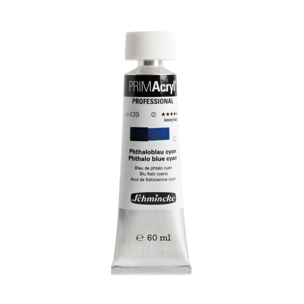 Schmincke Primacryl Artist Acrylic Paint 439 Phthalo Blue Cyan 60 ml