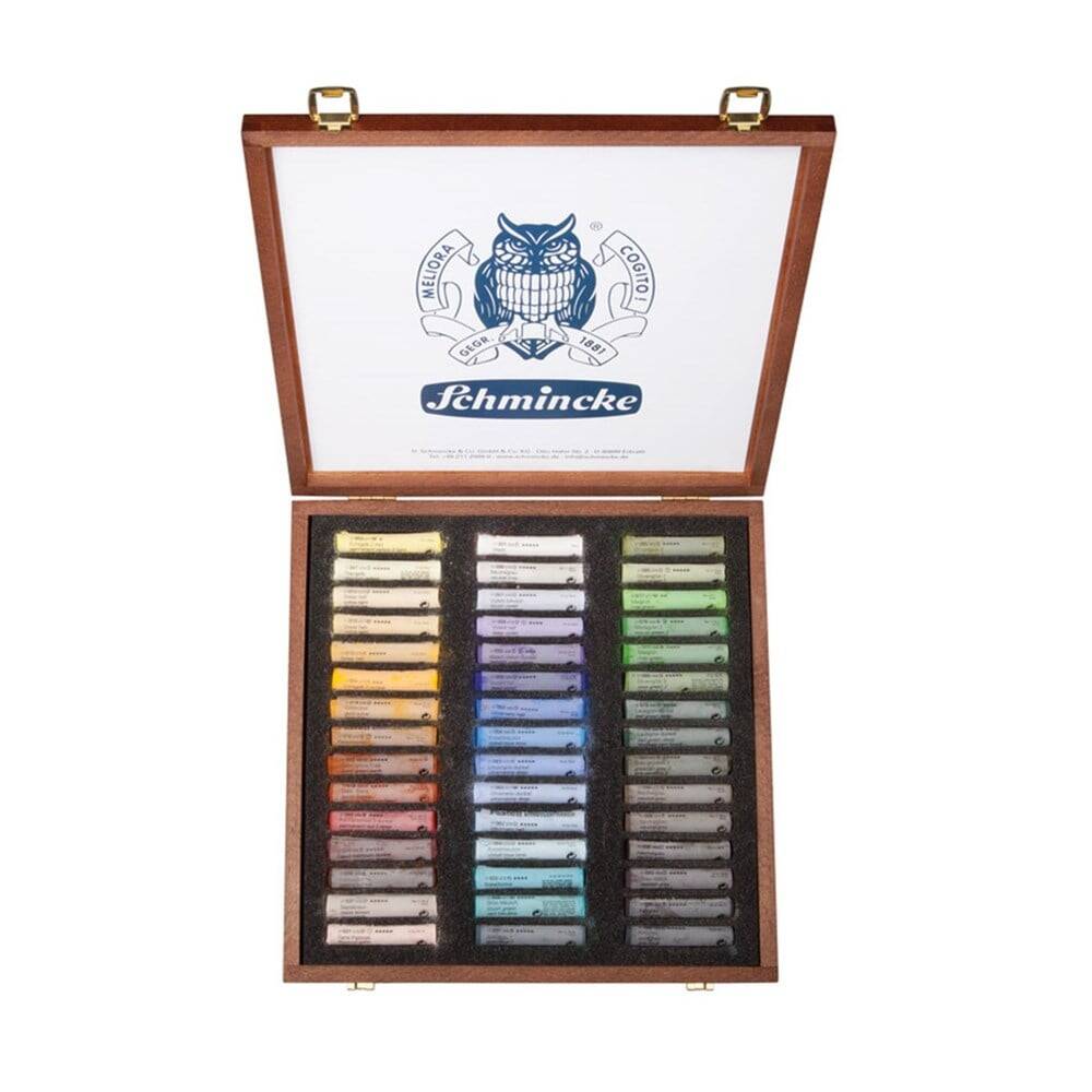 Schmincke Soft Pastel Boya Seti 45 Renk - Ahşap Kutu Landscape
