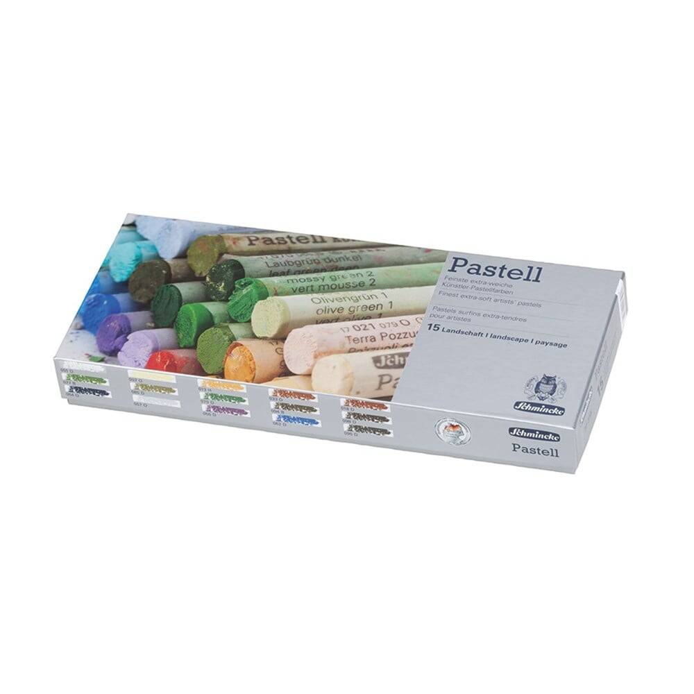 Schmincke Soft Pastel Cardboard Box Set 15 Colors Landscape