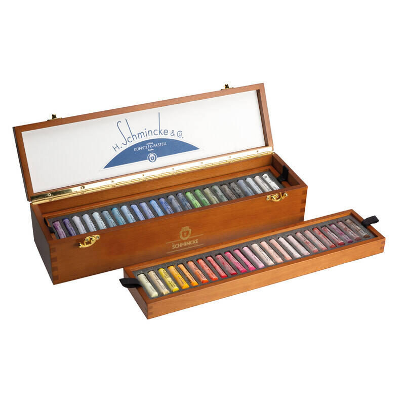 Schmincke Soft Pastel Set 48 Colors - Wooden Box