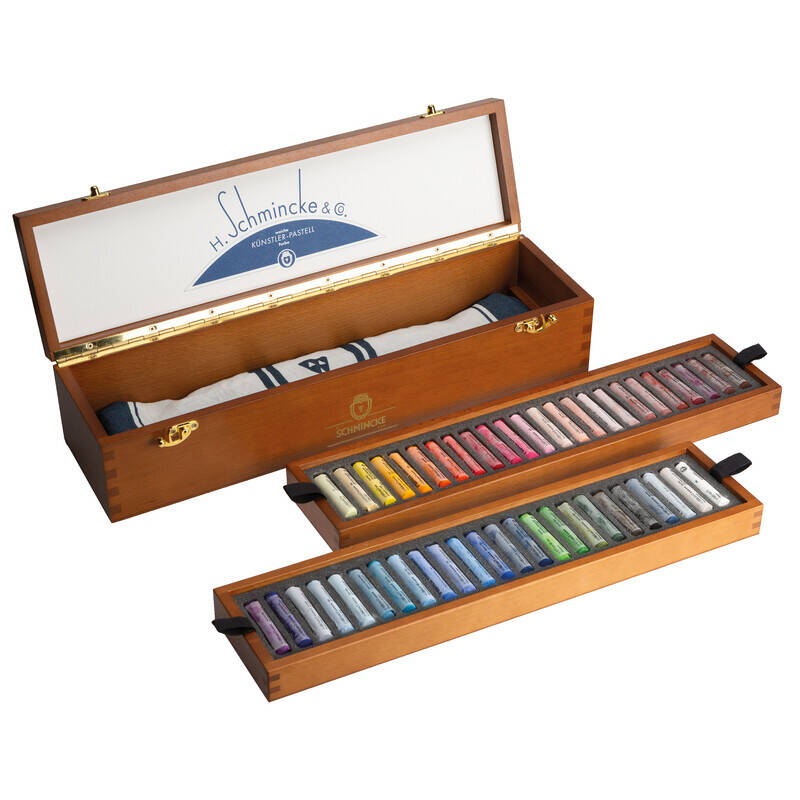 Schmincke Soft Pastel Set 48 Colors - Wooden Box