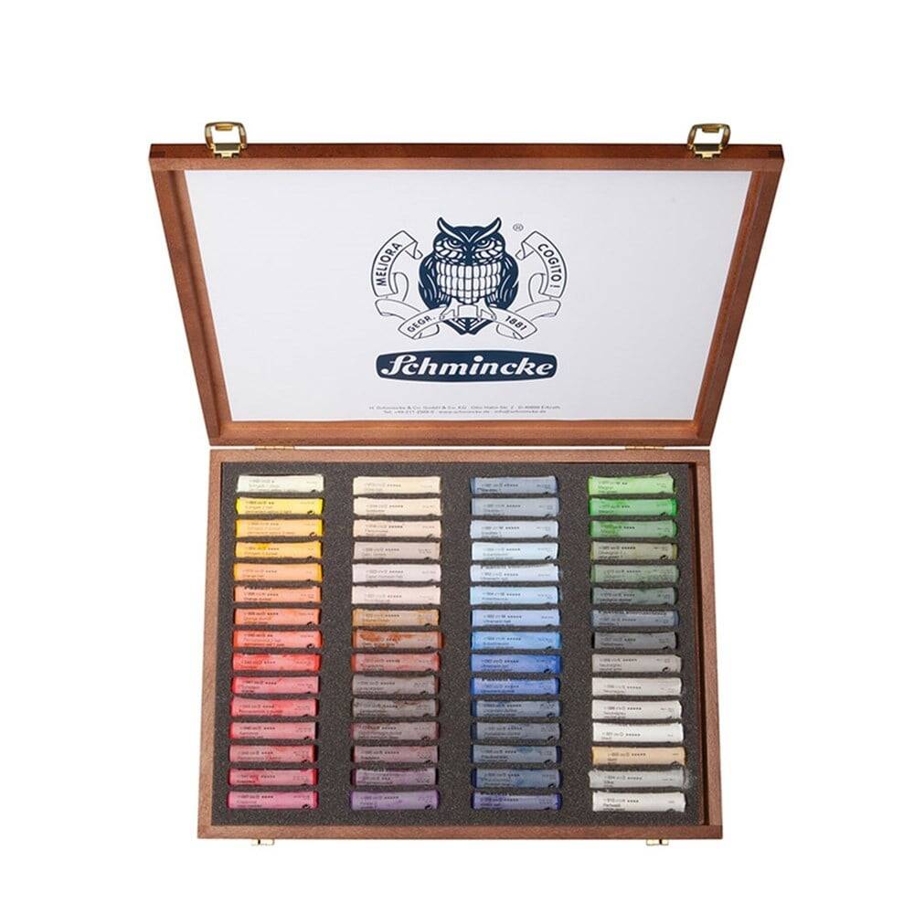 Schmincke Soft Pastel Set 60 Colors - Wooden Box