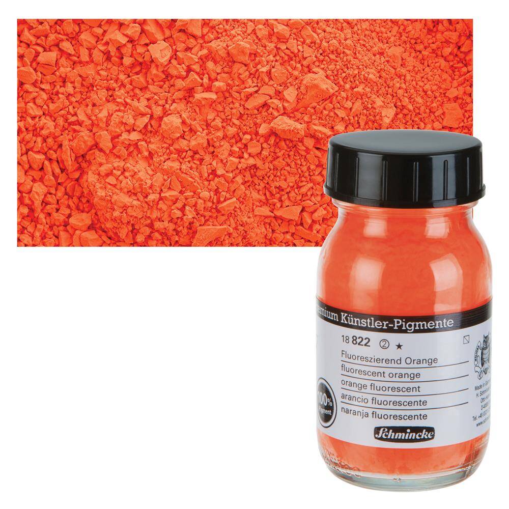 Schmincke Powder Pigment Fluorescent Orange 100 ml