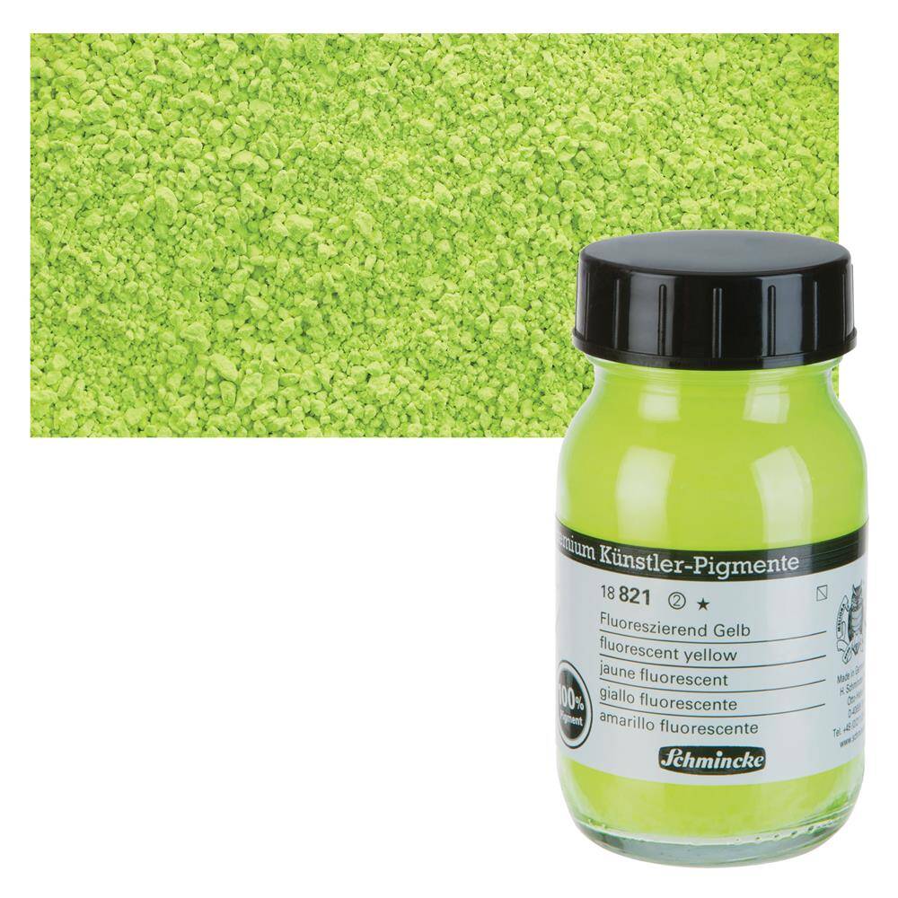 Schmincke Powder Pigment Fluorescent Yellow 100 ml