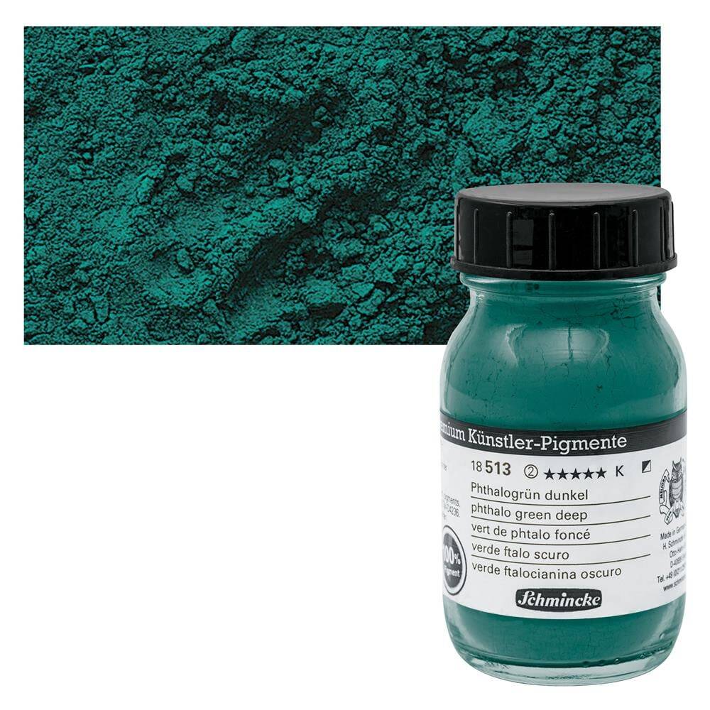 Schmincke Powder Pigment Phthalo Green Deep 100 ml