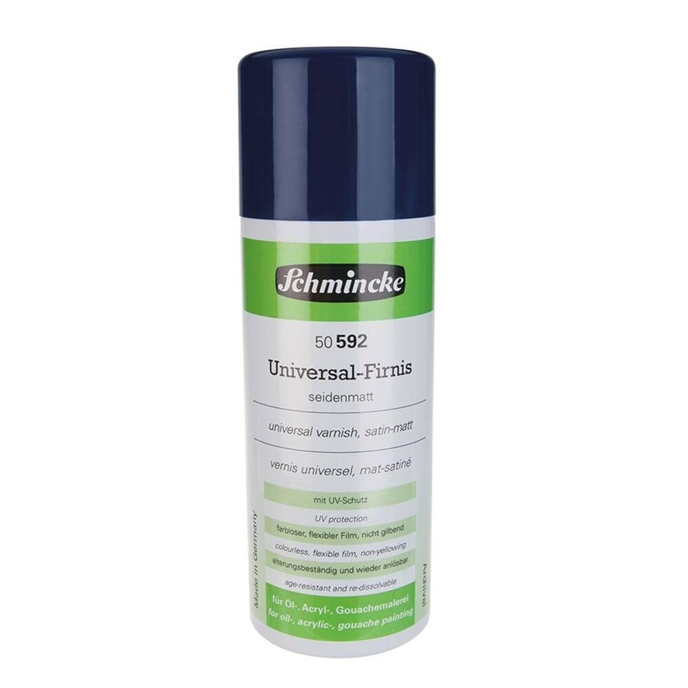 Schmincke Universal Varnish General Purpose UV Protected Satin Matte Final Spray Varnish 400 ml 50592