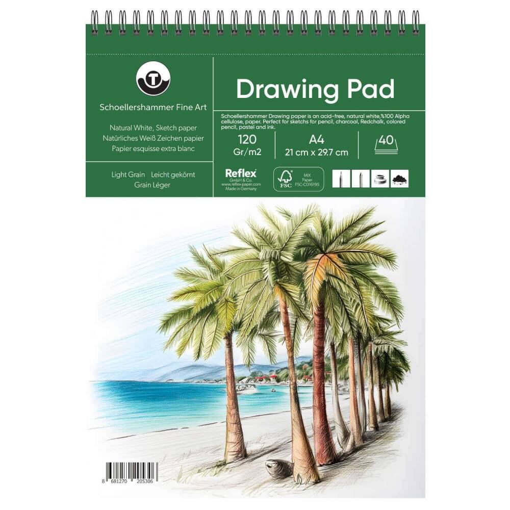 Schoellershammer Drawing Pad Drawing Notebook 120 gr A4 40 Sheets
