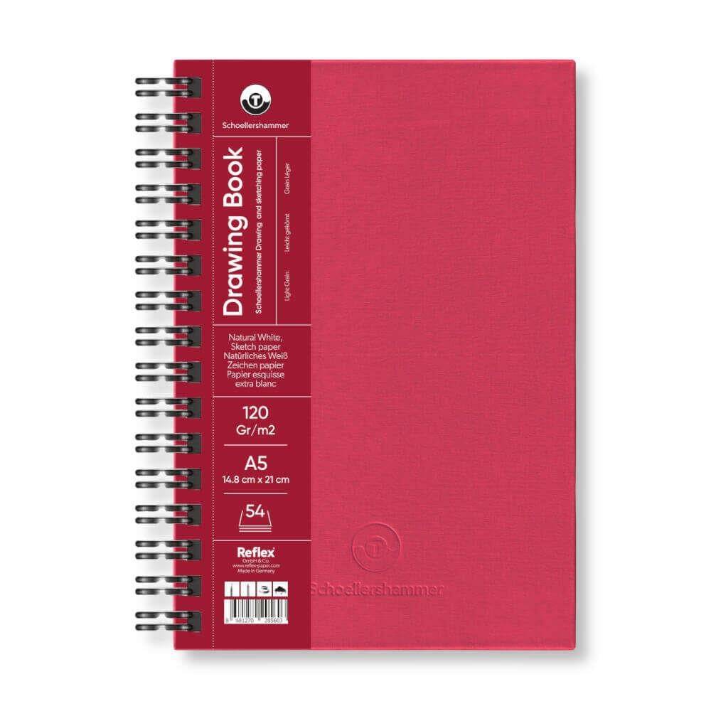 Schoellershammer Drawing Pad Kırmızı Sert Kapak Çizim Defteri 120 gr A5 54 Yaprak