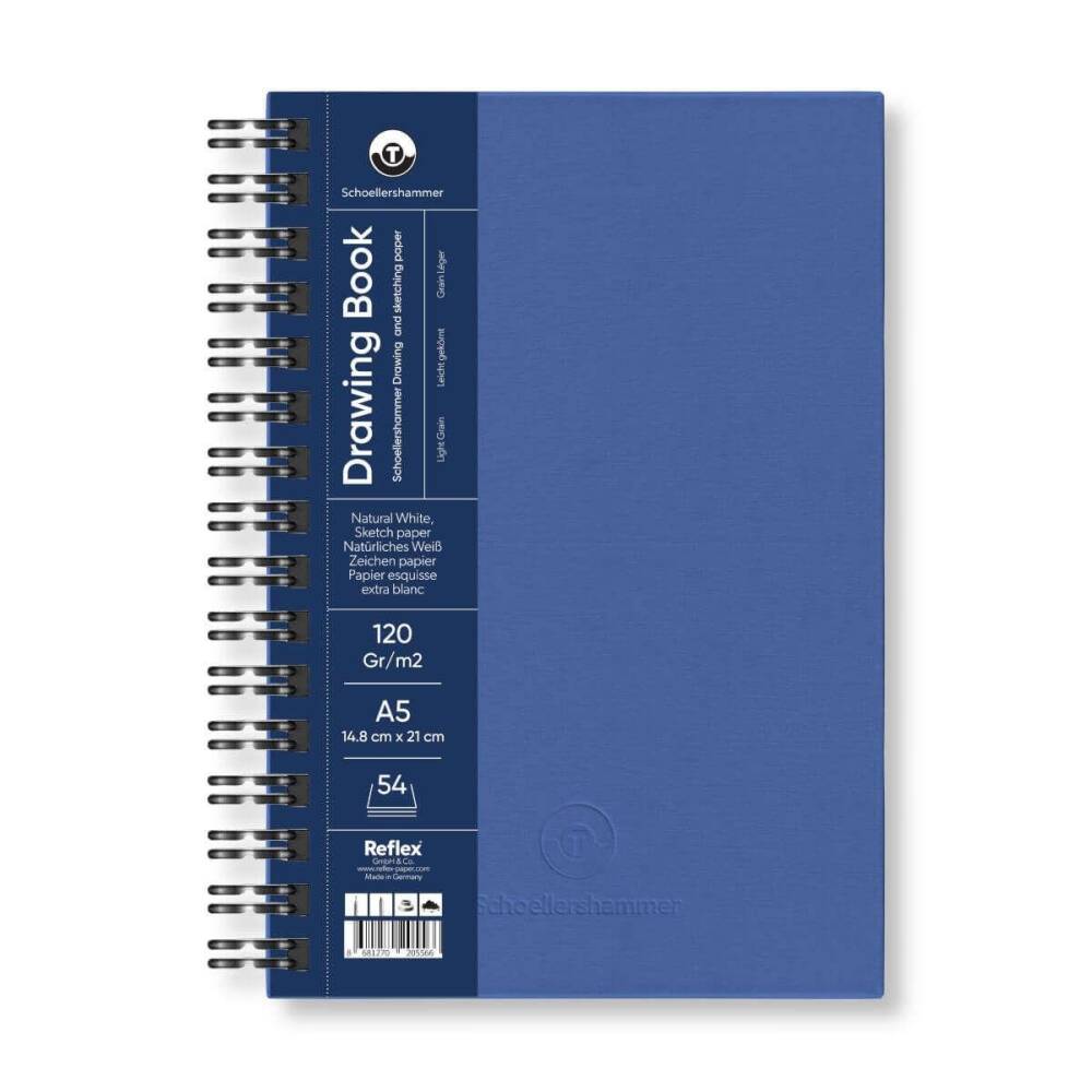 Schoellershammer Drawing Pad Mavi Sert Kapak Çizim Defteri 120 gr A5 54 Yaprak