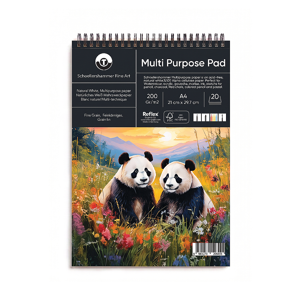 Schoellershammer Fine Art Çok Amaçlı Sanatsal Spiralli Defter 200 gr A4 20 Yaprak