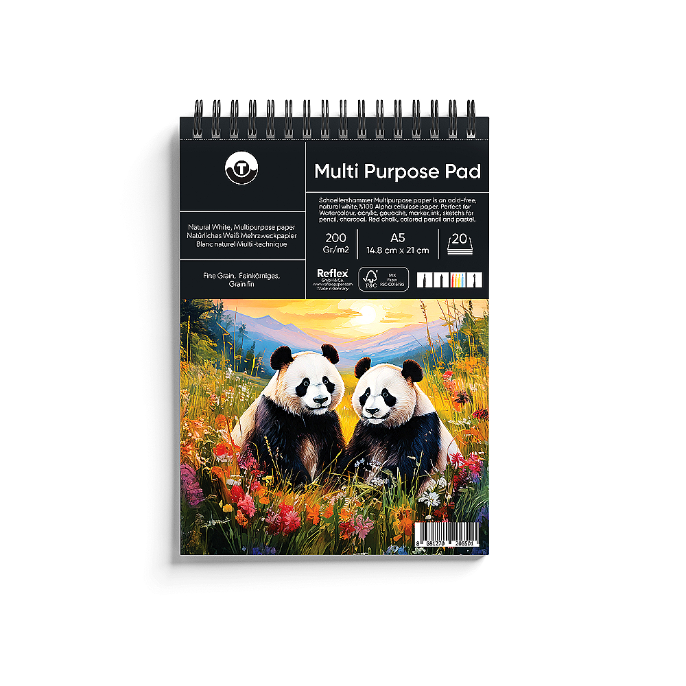 Schoellershammer Fine Art Çok Amaçlı Sanatsal Spiralli Defter 200 gr A5 20 Yaprak