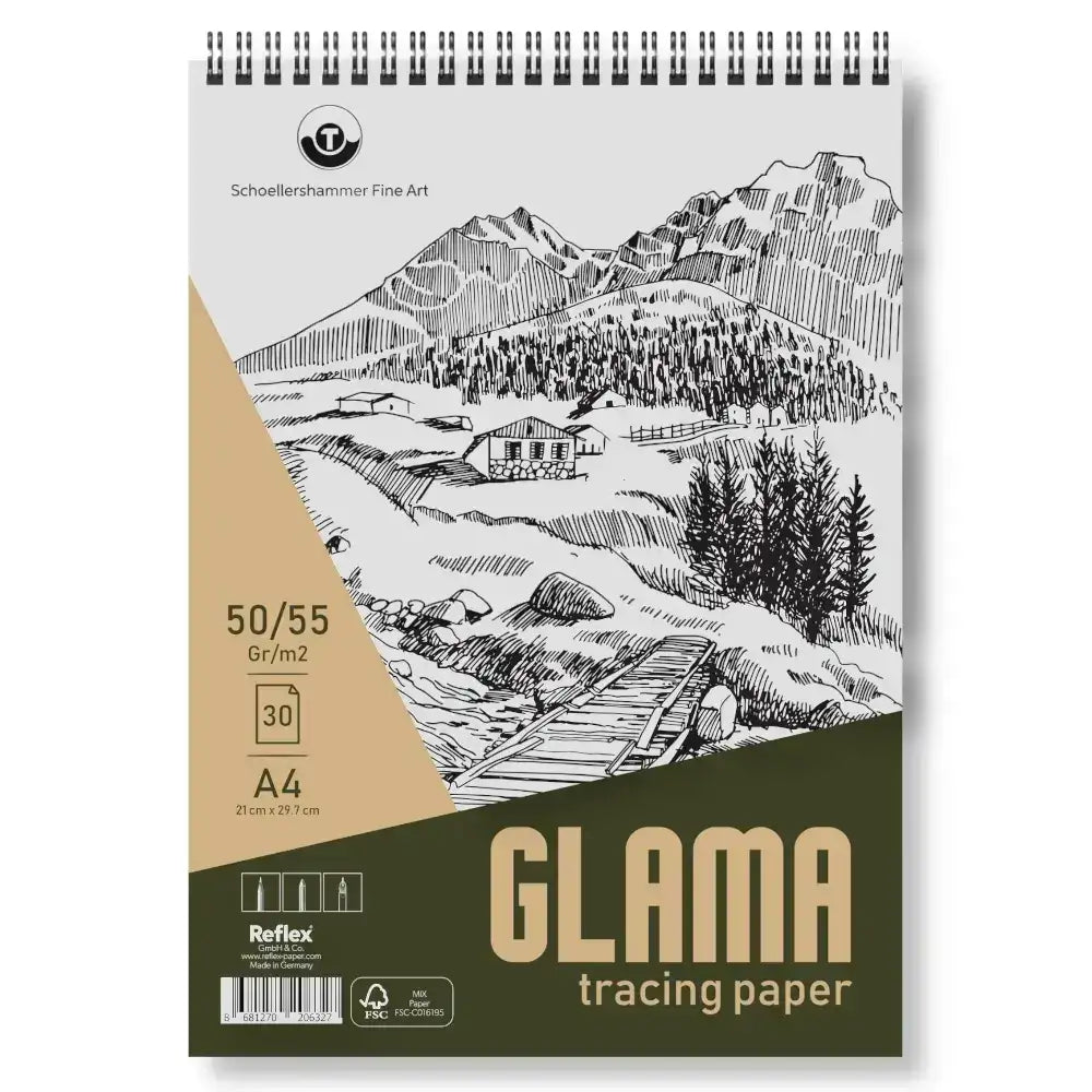 Schoellershammer Glama Tracing Paper Aydinger Eskiz Defteri 50-55 gr A4 30 Yaprak