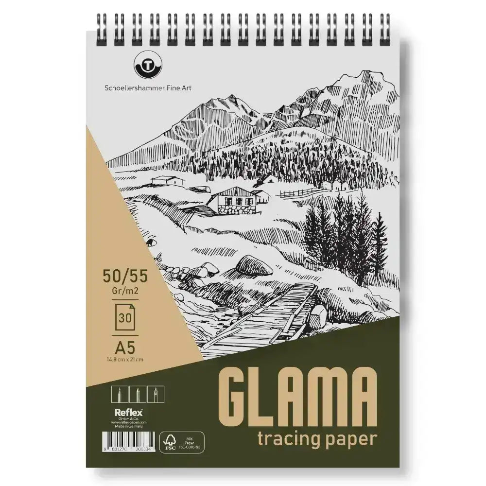 Schoellershammer Glama Tracing Paper Aydinger Eskiz Defteri 50-55 gr A5 30 Yaprak