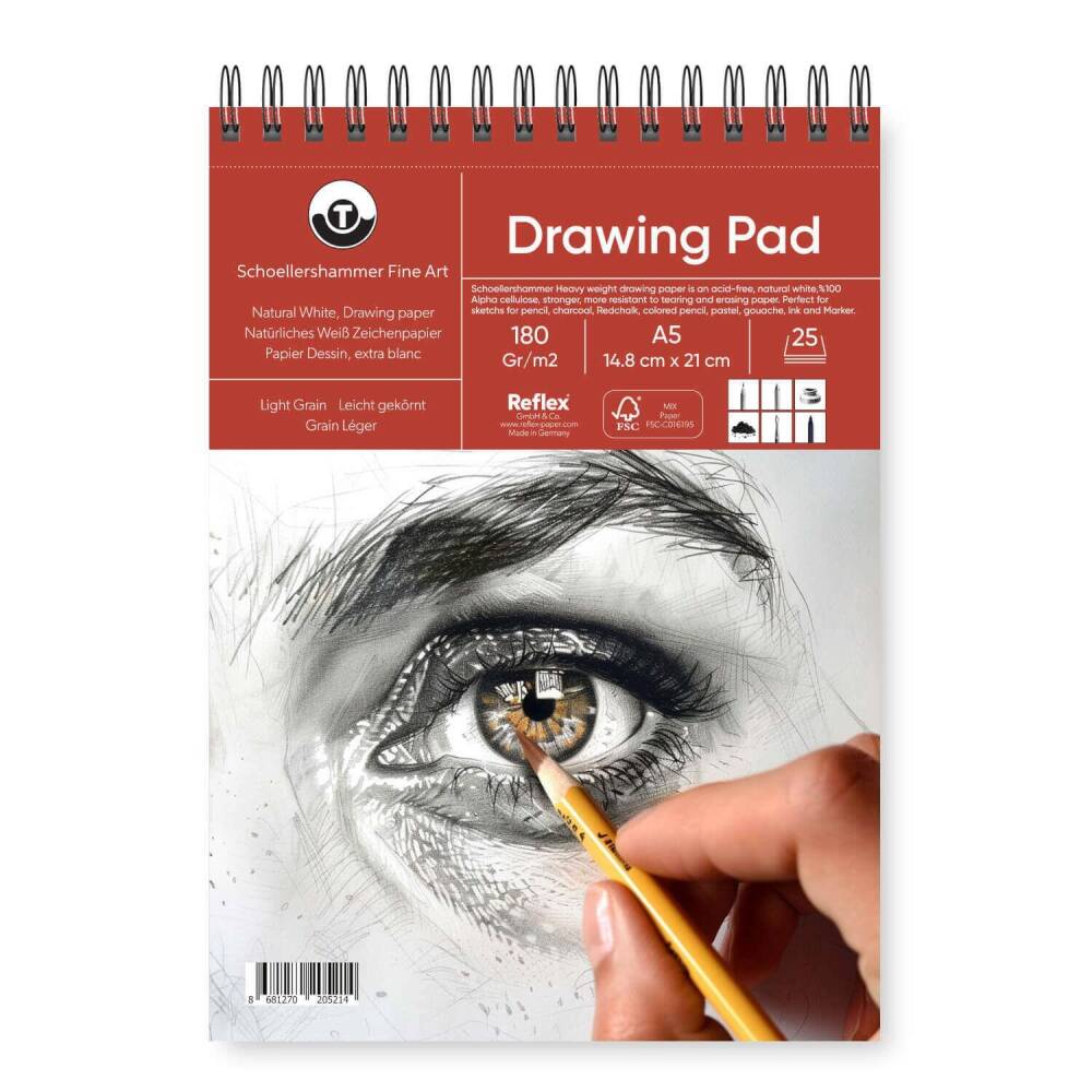 Schoellershammer Heavy Weight Drawing Pad 180 gr A5 20 Sheets