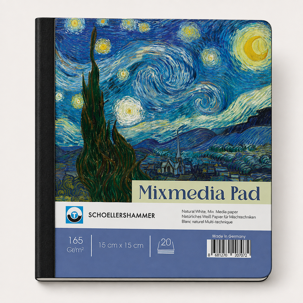 Schoellershammer Mix Media Pad Ciltli Yıldızlı Geceler 165 gr 15x15 cm 20 Yaprak