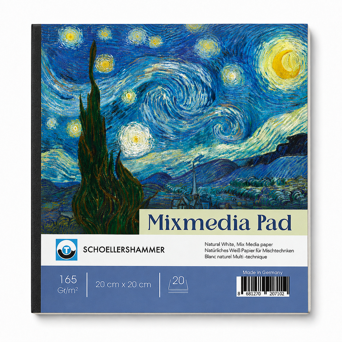 Schoellershammer Mix Media Pad Ciltli Yıldızlı Geceler 165 gr 20x20 cm 20 Yaprak