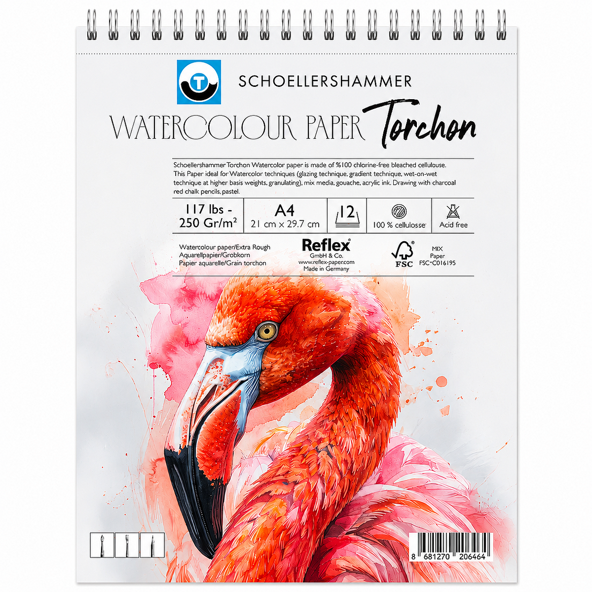 Schoellershammer Torchon Watercolour Pad 250gr A4 12 yaprak