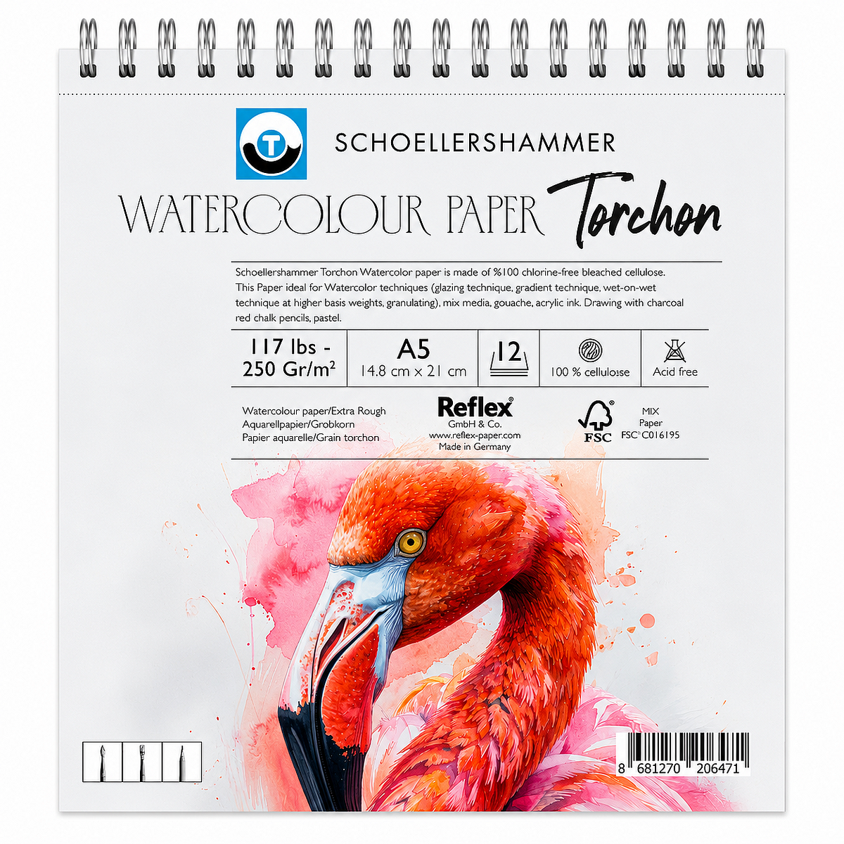 Schoellershammer Torchon Watercolour Pad 250gr A5 12 yaprak