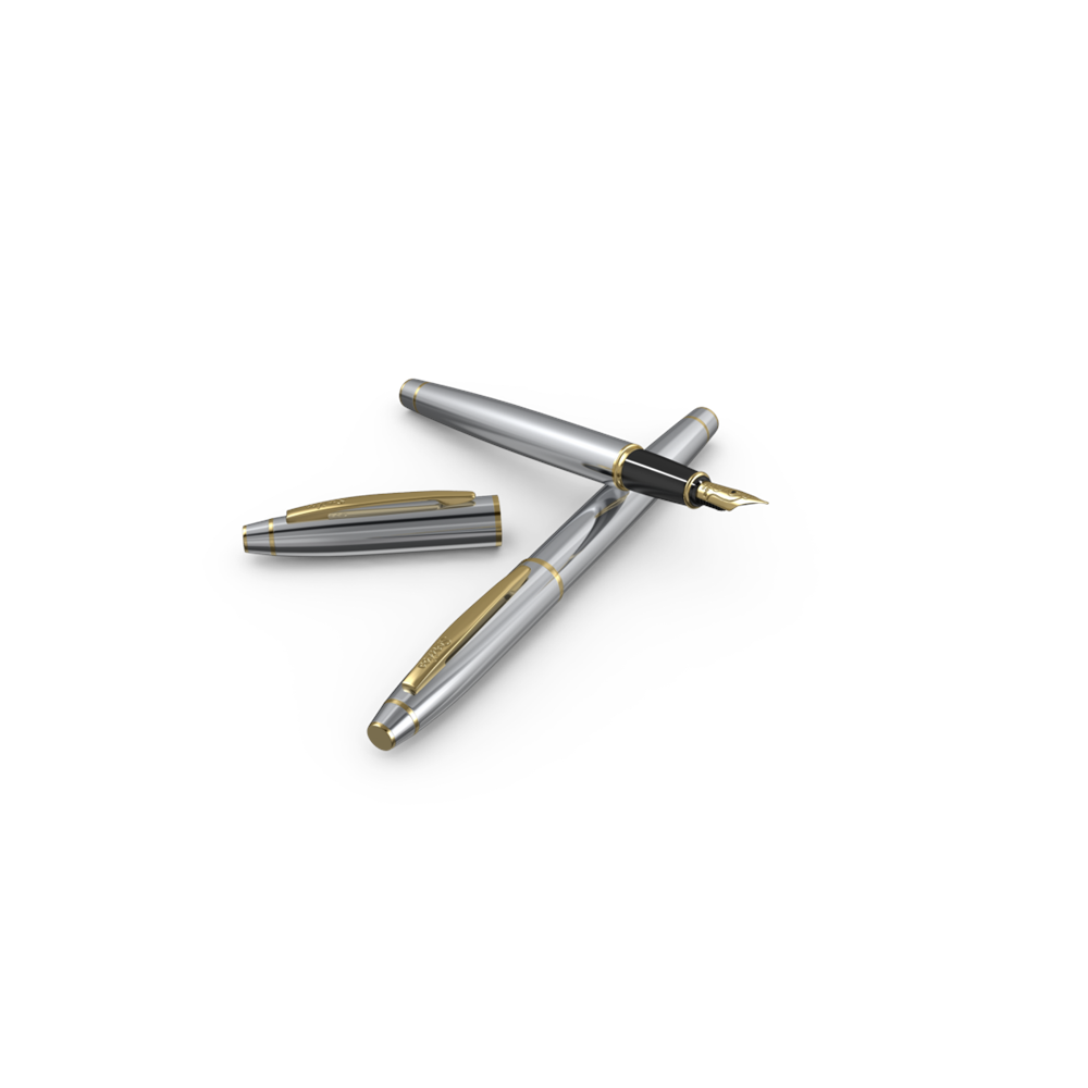 Scrikss 35 Fountain Pen Gold Chrome