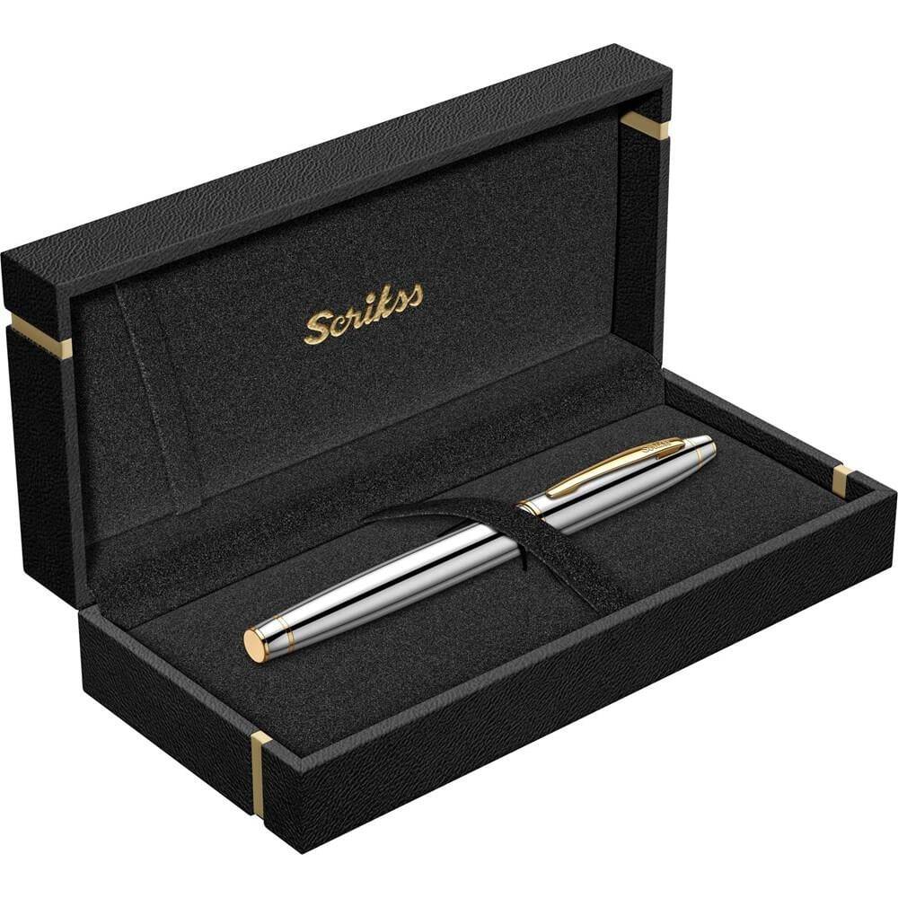 Scrikss 35 Fountain Pen Gold Chrome